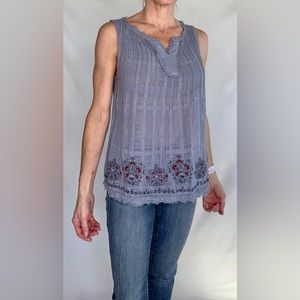 Denim blue tank